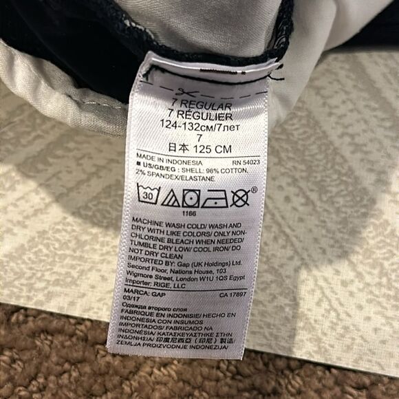 Gap Kids Boys Regular Black Chinos, Size 7 - Picture 6 of 7